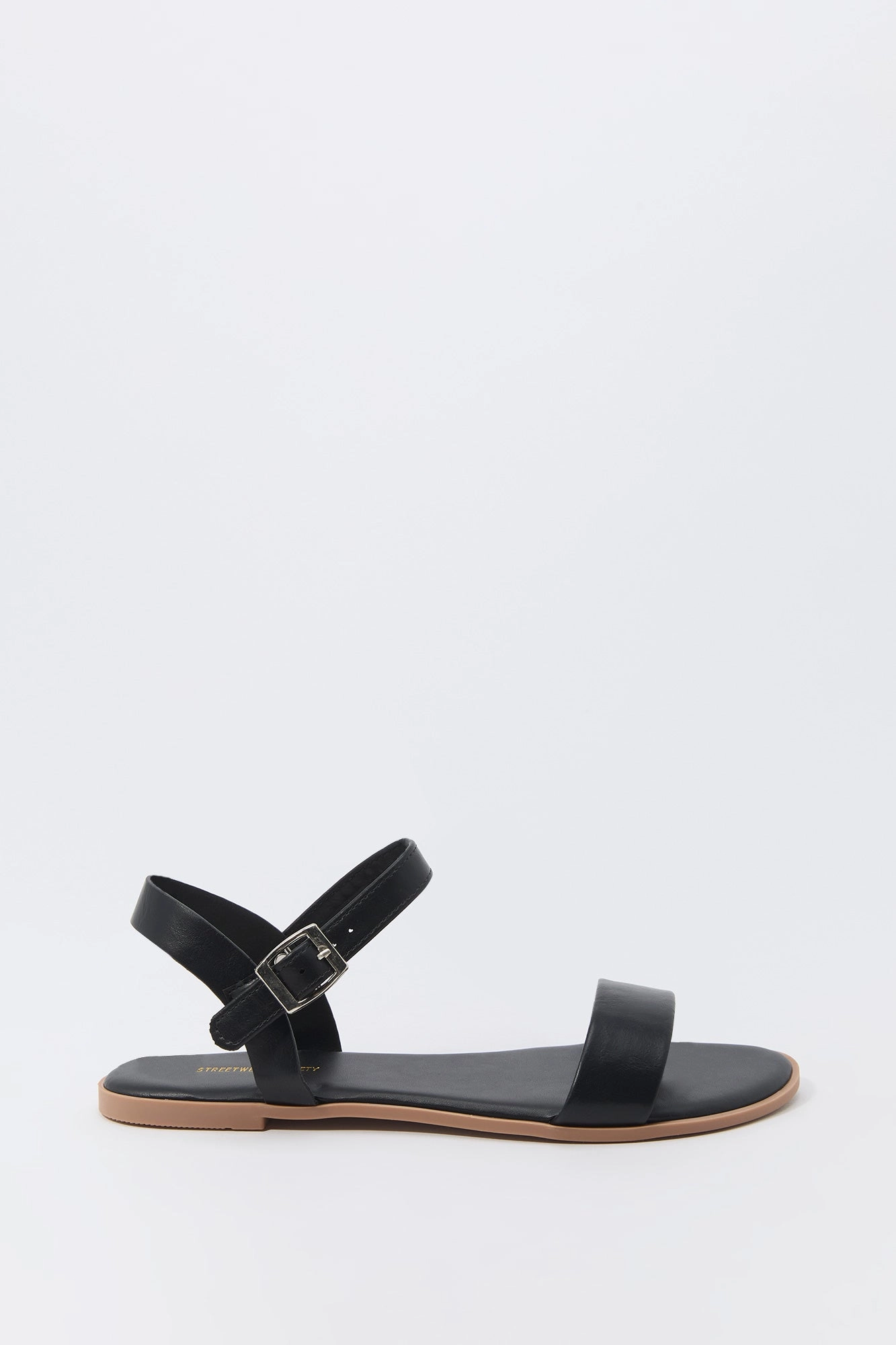 Faux Leather Ankle Strap Sandal