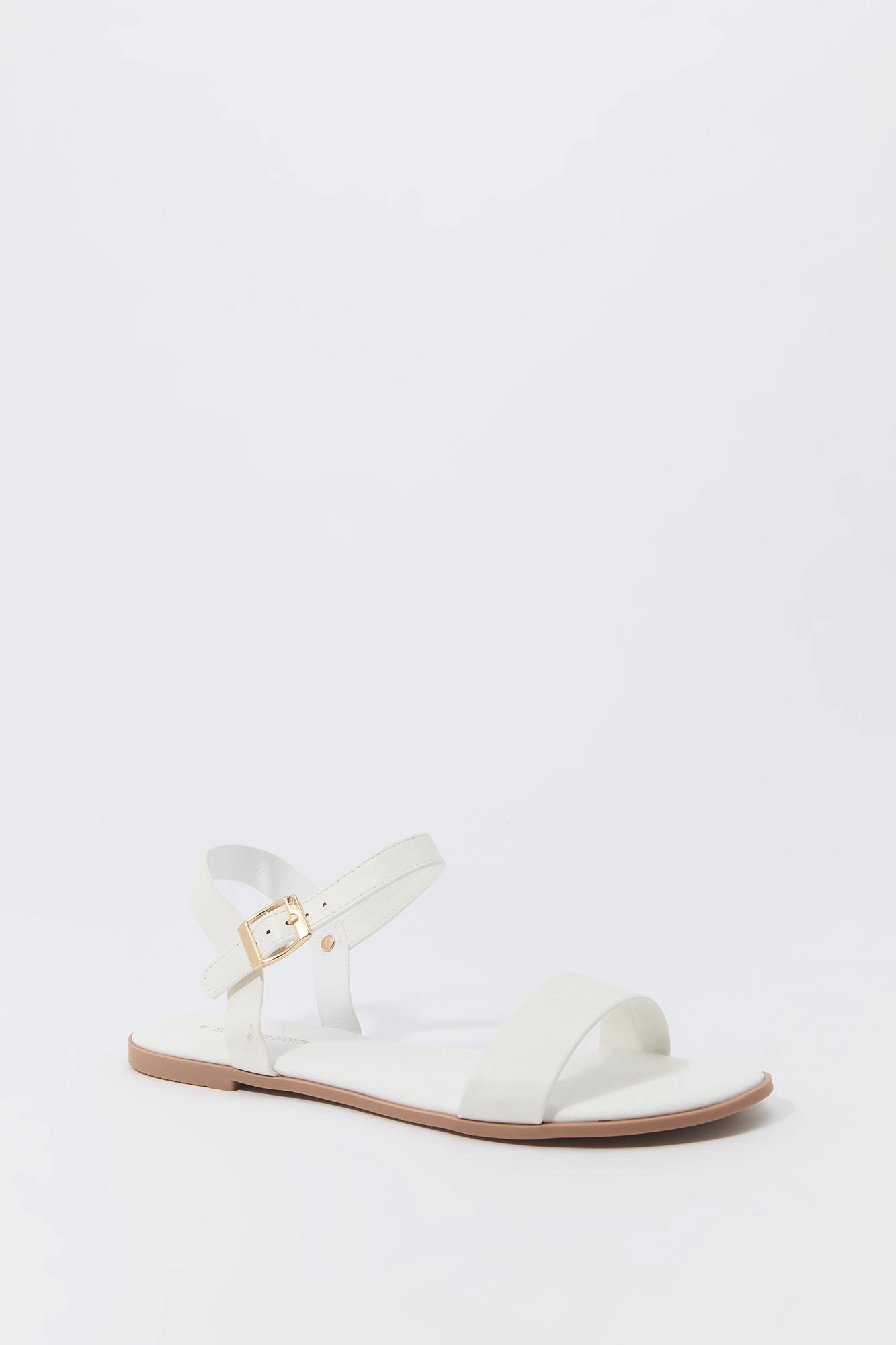 Faux Leather Ankle Strap Sandal