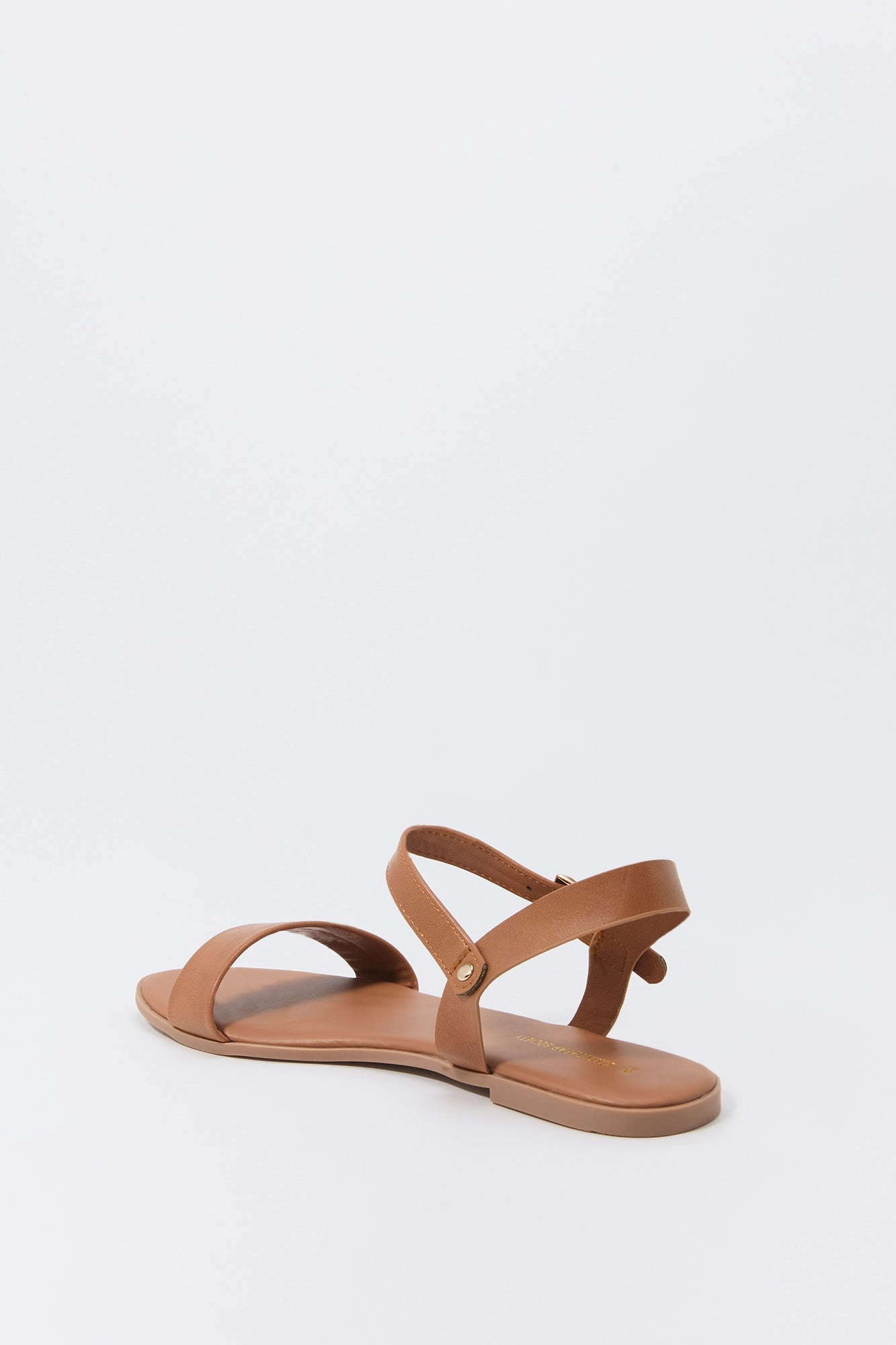 Faux Leather Ankle Strap Sandal