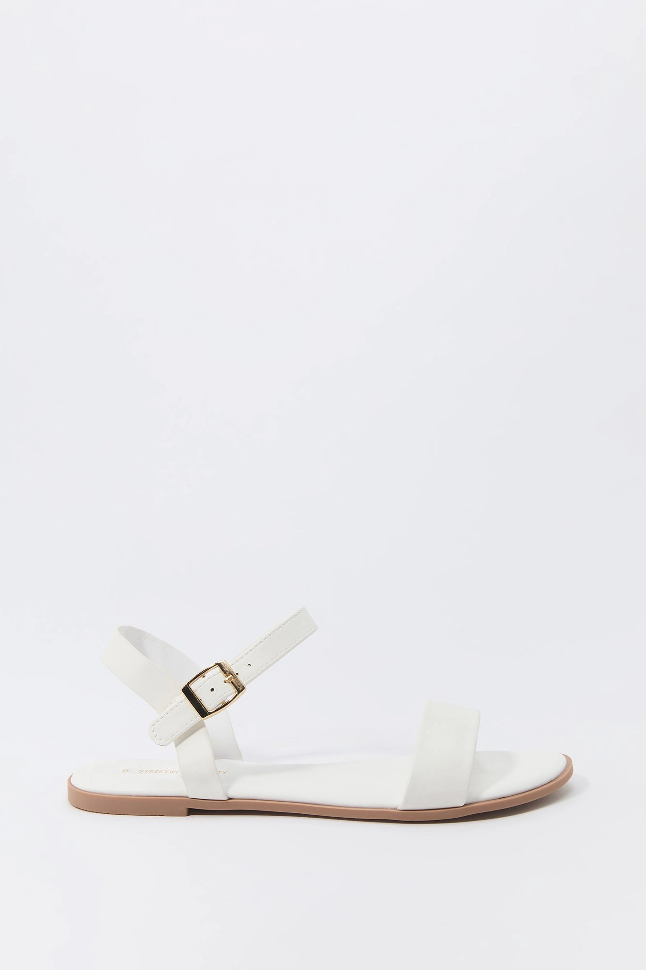 Faux Leather Ankle Strap Sandal