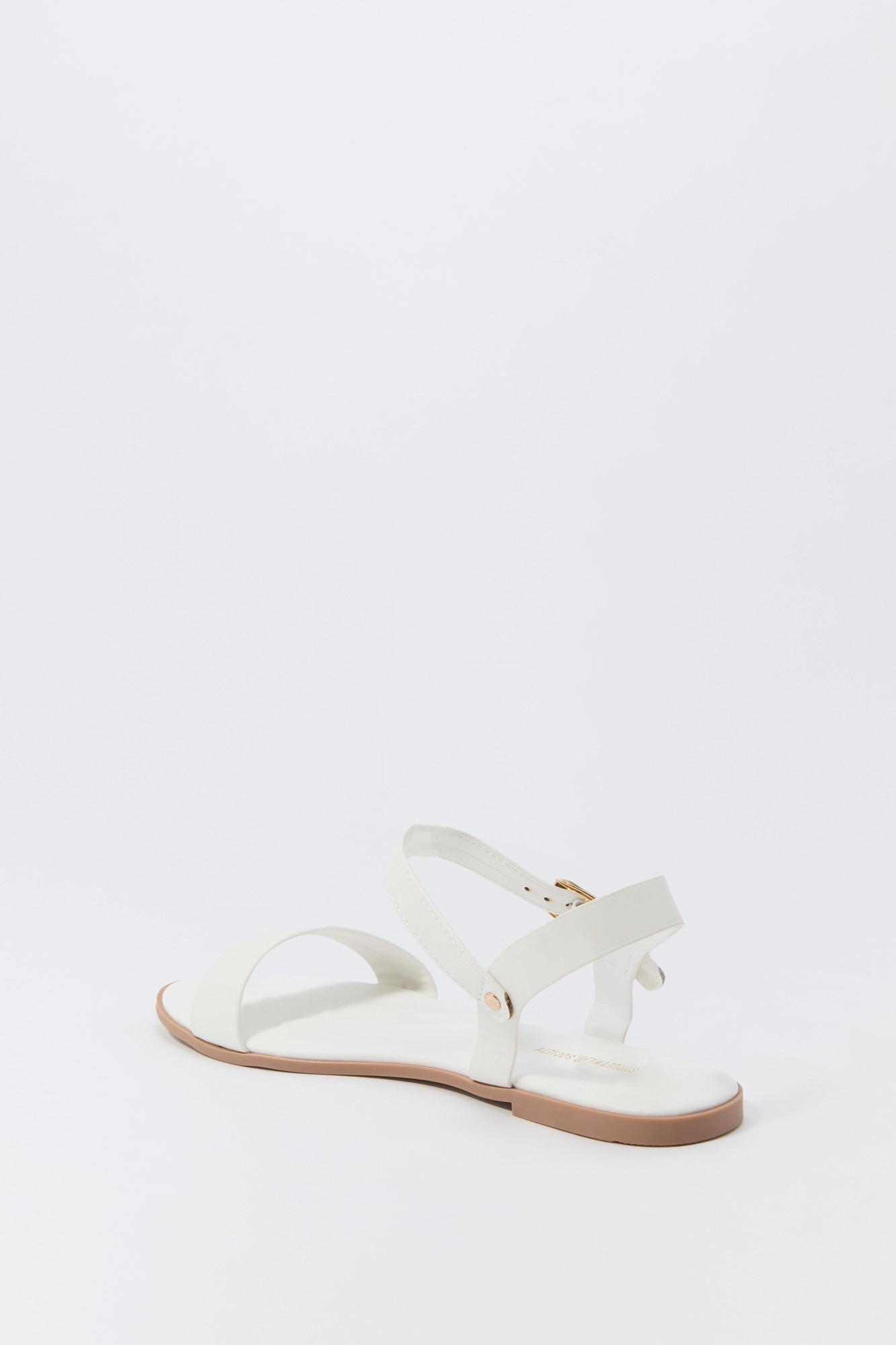 Faux Leather Ankle Strap Sandal