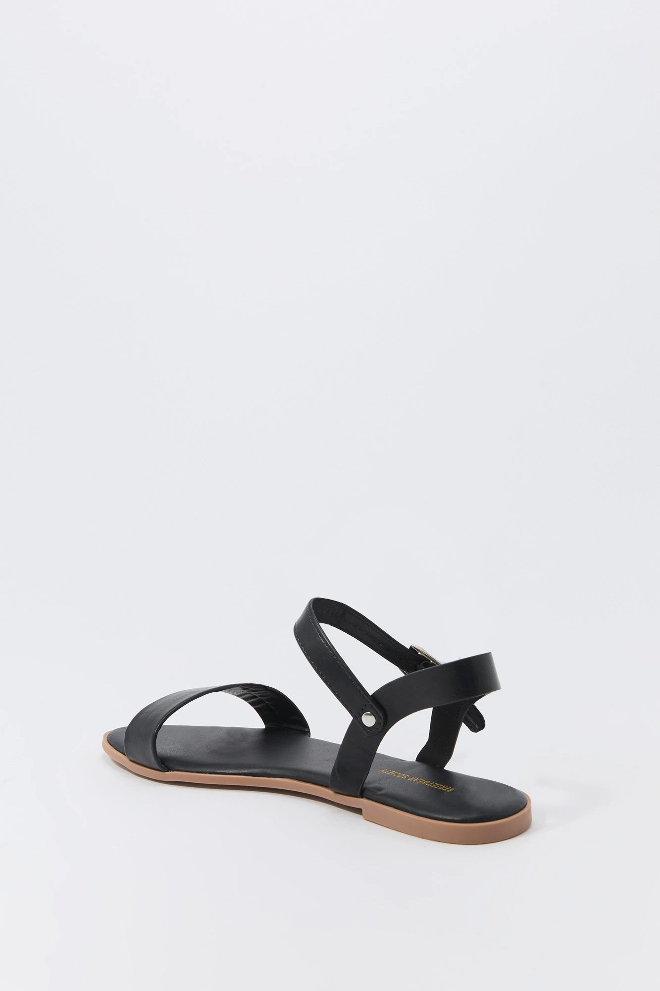 Faux Leather Ankle Strap Sandal
