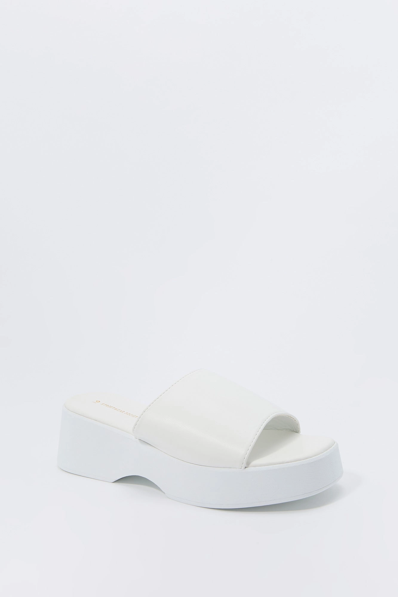 Faux Leather Platform Sandal