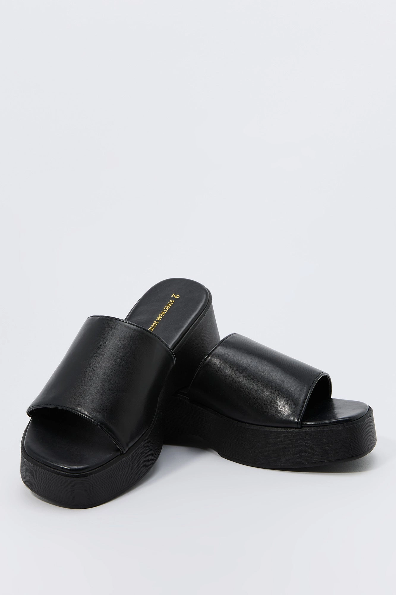 Faux Leather Platform Sandal