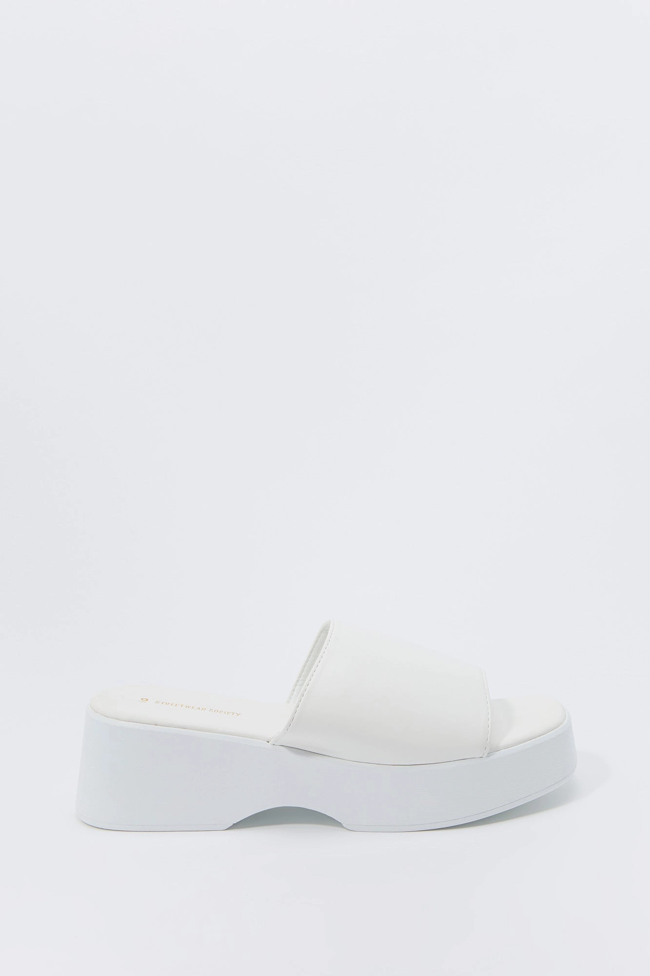 Faux Leather Platform Sandal