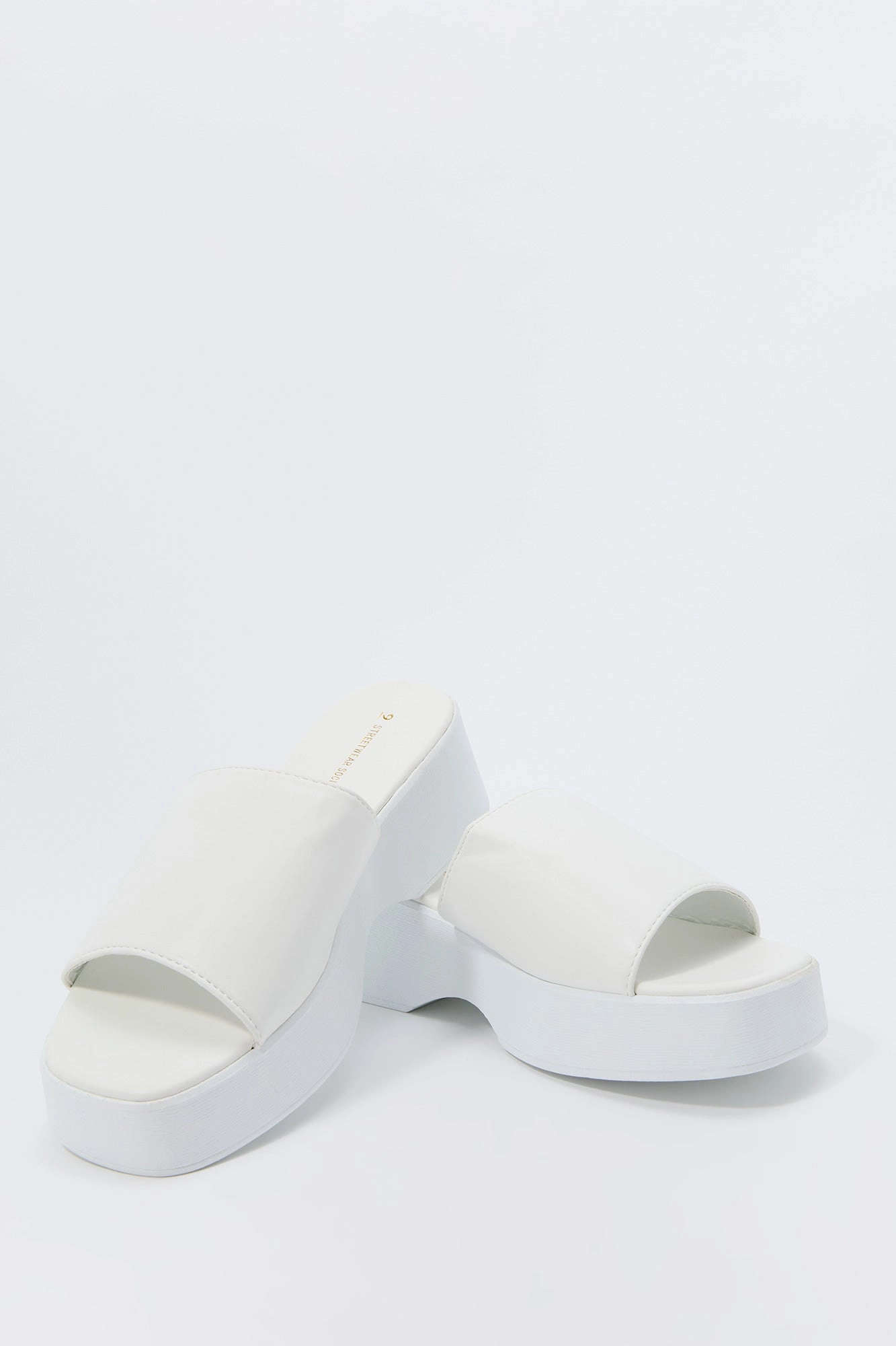 Faux Leather Platform Sandal