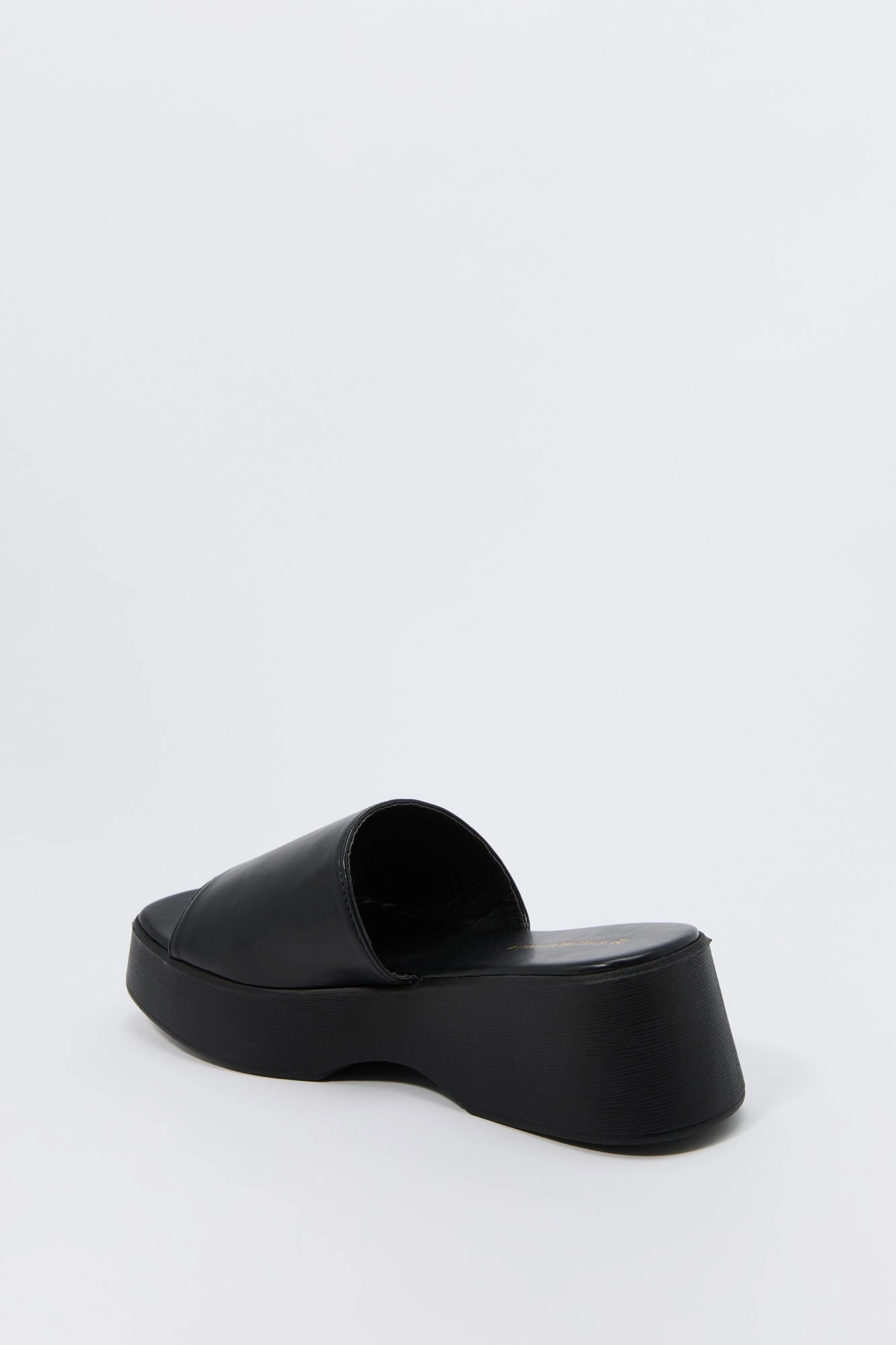 Faux Leather Platform Sandal