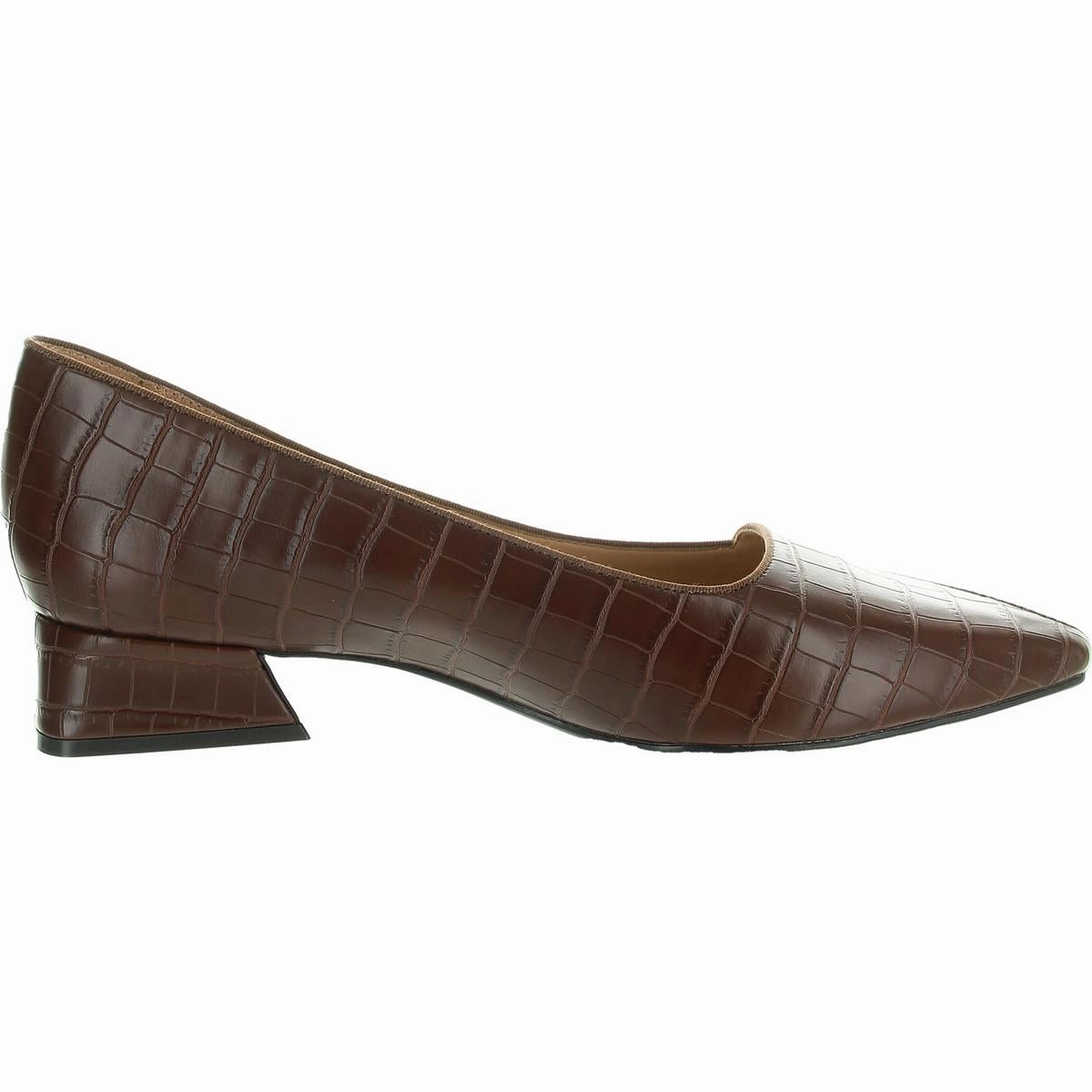 GEORGIA Womens Embossed Faux Leather Block Heels