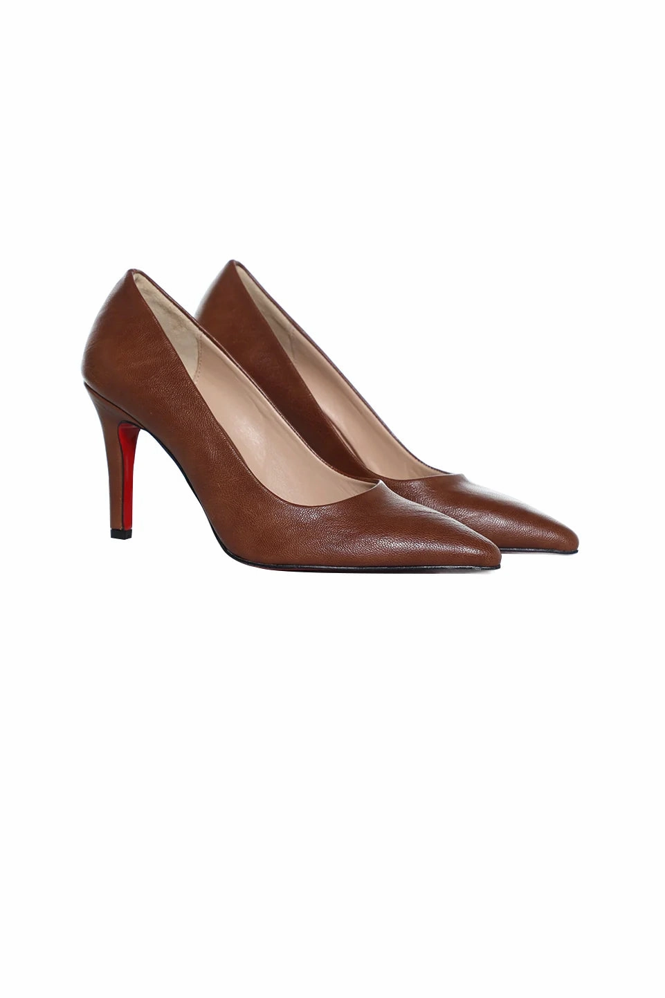 Havan Pointed-Toe Heels With Red Soles