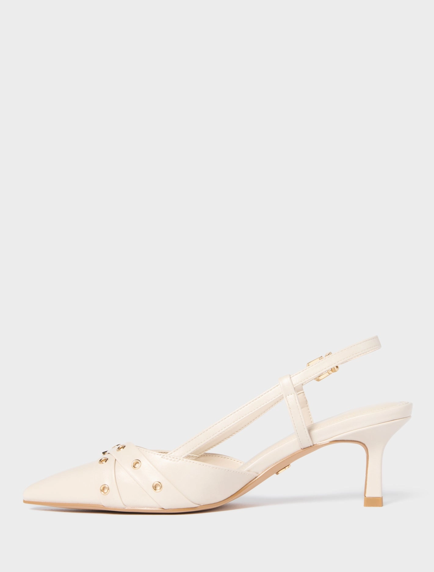 Hazel Buckle And Eyelet Slingback Heel