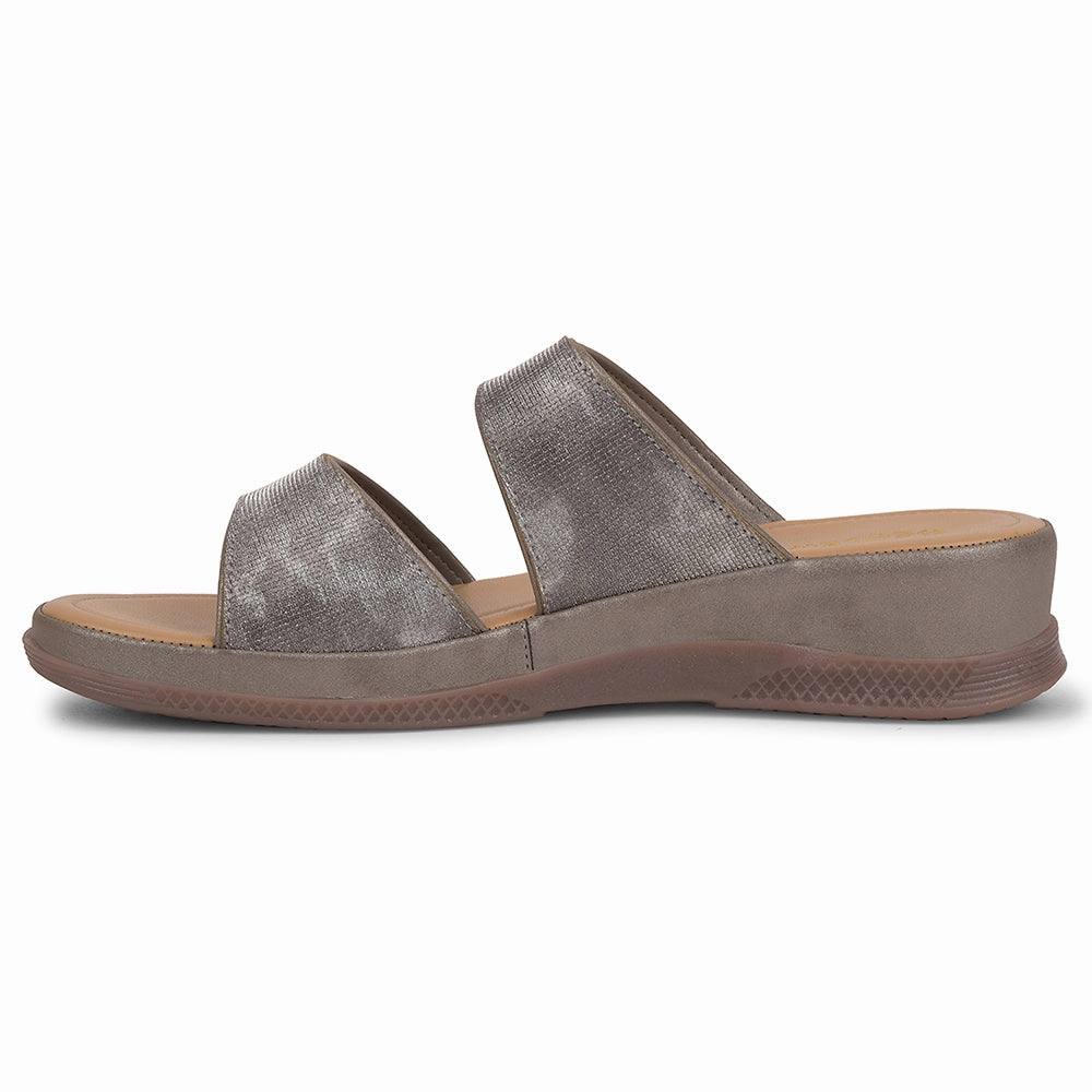 Healers Grey Casual Slipper For Women S424-03 By Liberty