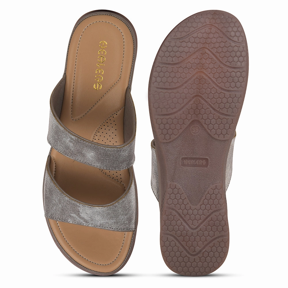 Healers Grey Casual Slipper For Women S424-03 By Liberty