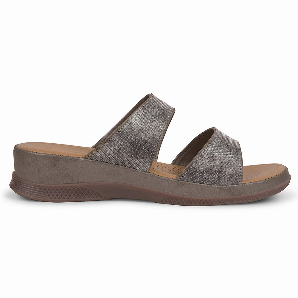 Healers Grey Casual Slipper For Women S424-03 By Liberty