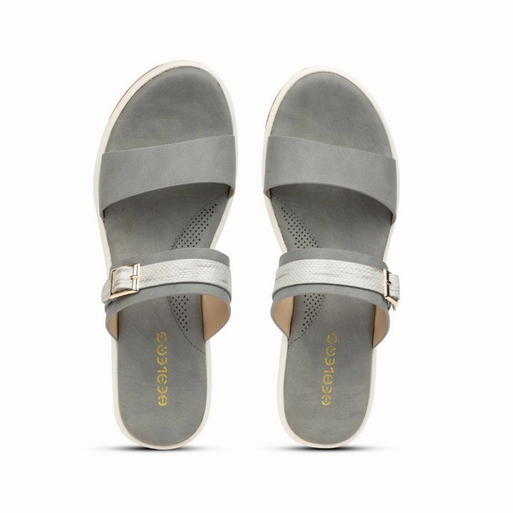 Healers Grey Casual Wedge Heel Sandal For Women SSAL-8 By Liberty