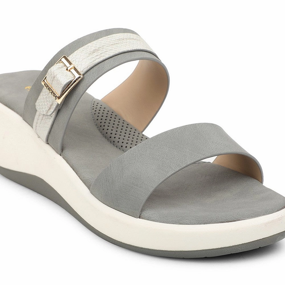 Healers Grey Casual Wedge Heel Sandal For Women SSAL-8 By Liberty