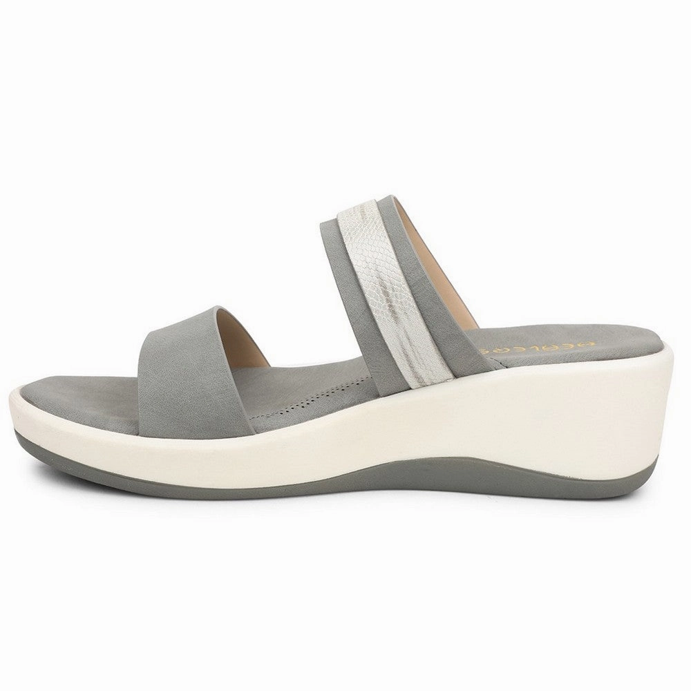 Healers Grey Casual Wedge Heel Sandal For Women SSAL-8 By Liberty