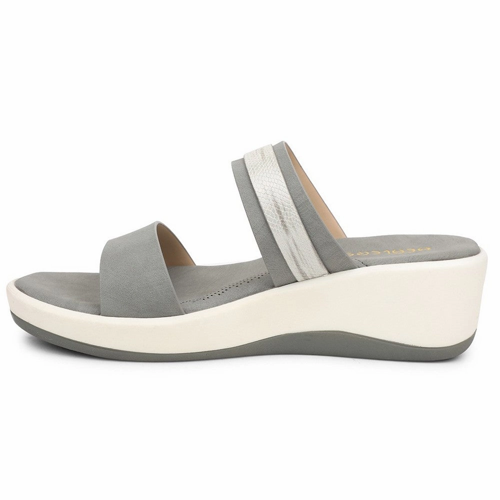 Healers Grey Casual Wedge Heel Sandal For Women SSAL-8 By Liberty