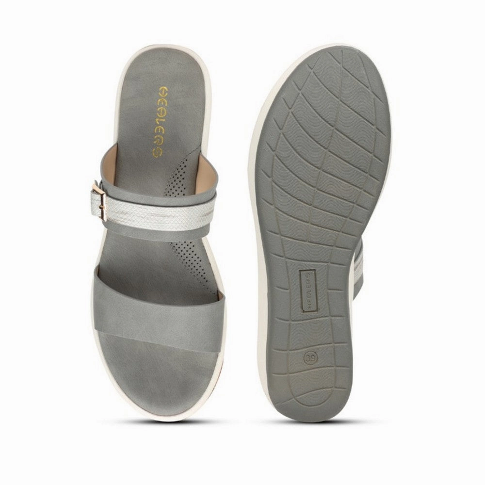 Healers Grey Casual Wedge Heel Sandal For Women SSAL-8 By Liberty