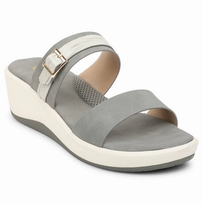 Healers Grey Casual Wedge Heel Sandal For Women SSAL-8 By Liberty