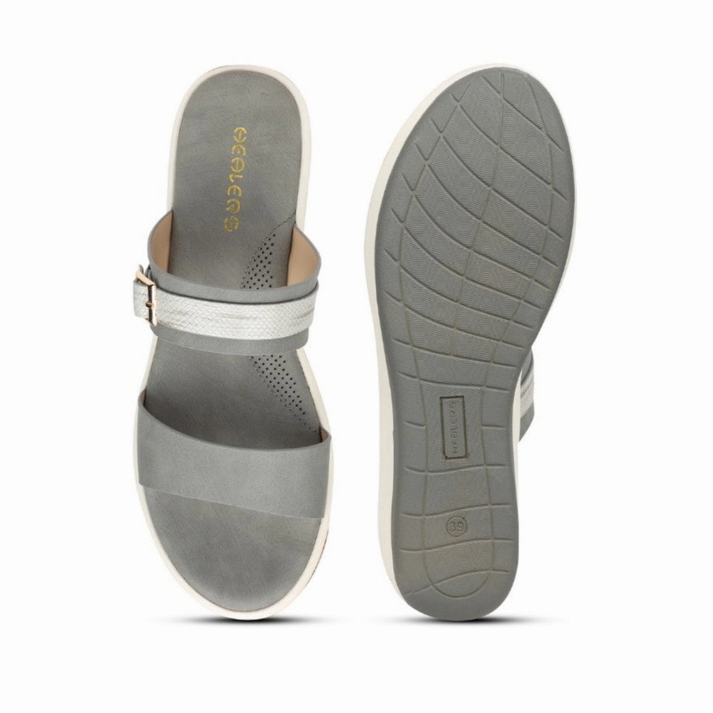 Healers Grey Casual Wedge Heel Sandal For Women SSAL-8 By Liberty