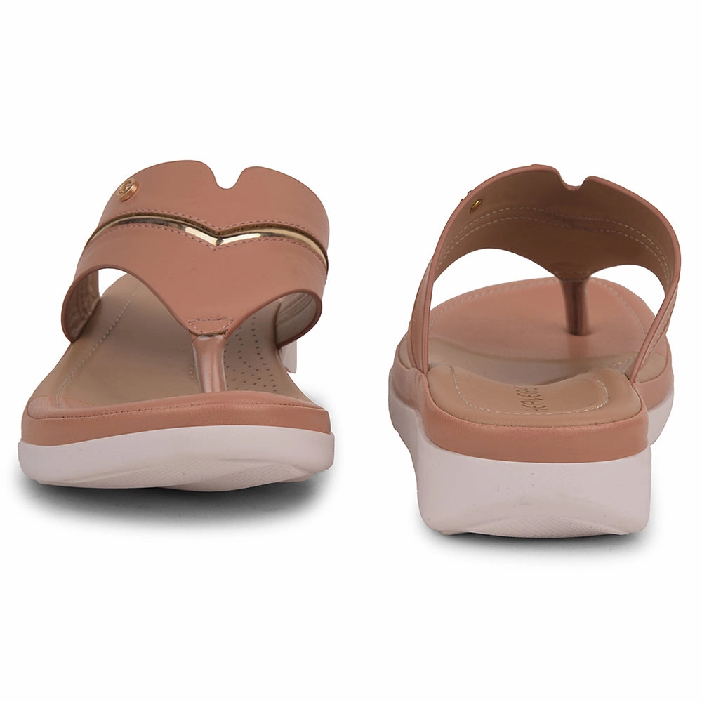 Healers Peach Casual Slipper For Women JFL-33 By Liberty