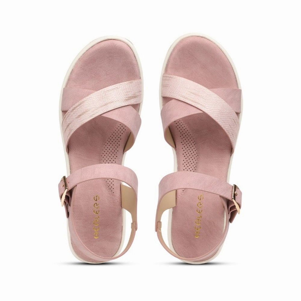 Healers Peach Casual Wedge Heel Sandal For Women SSAL-7 By Liberty
