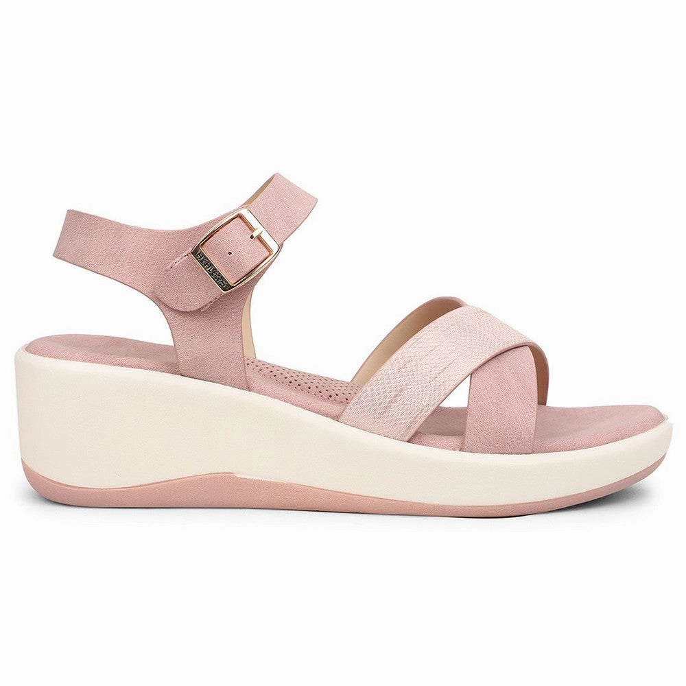 Healers Peach Casual Wedge Heel Sandal For Women SSAL-7 By Liberty