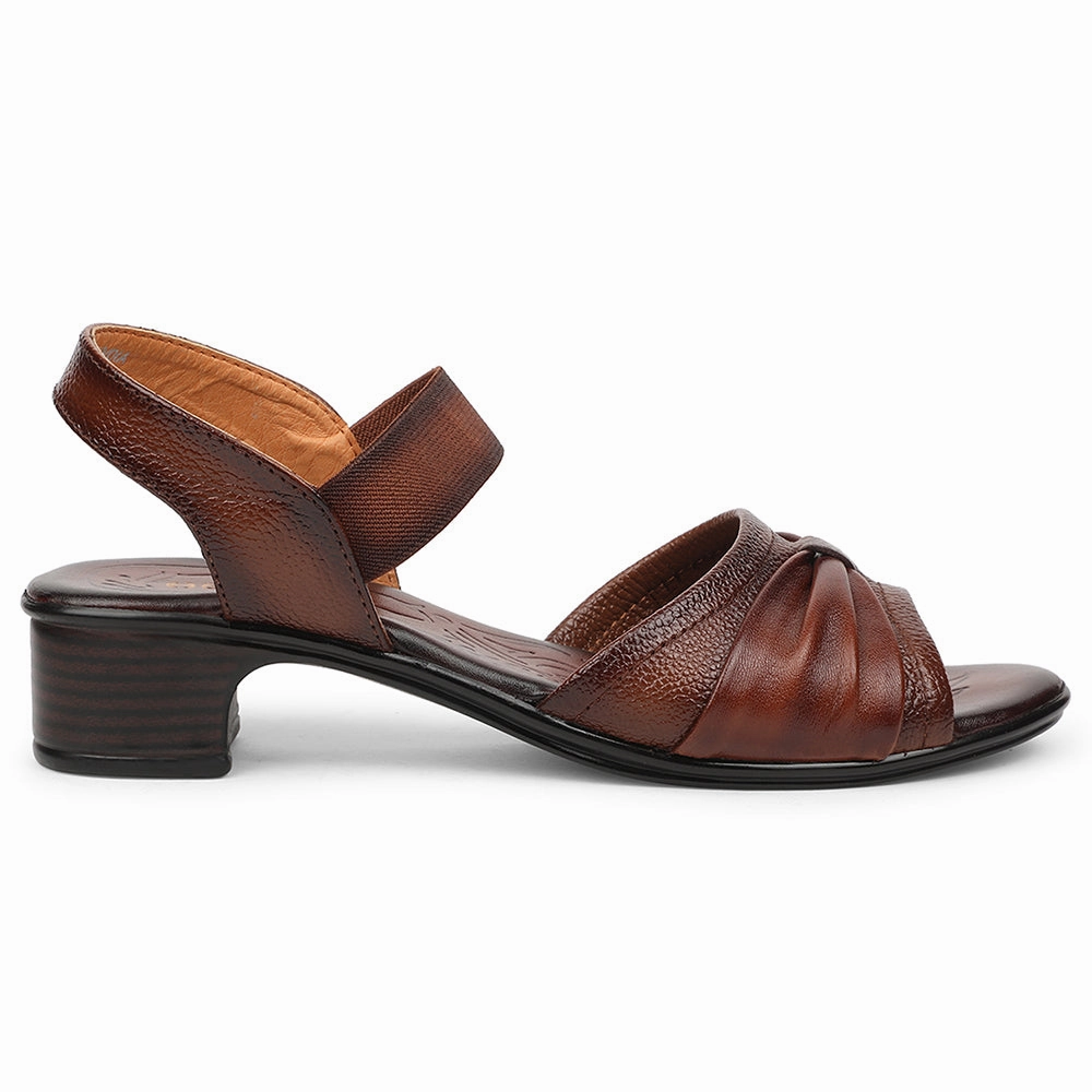 Healers Tan Casual Block Heel Sandal For Women TLO-104 By Liberty