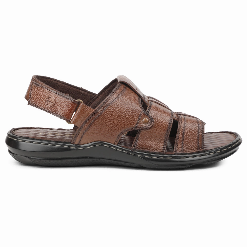 Healers Tan Casual Flat Sandal For Men DSL-5 By Liberty