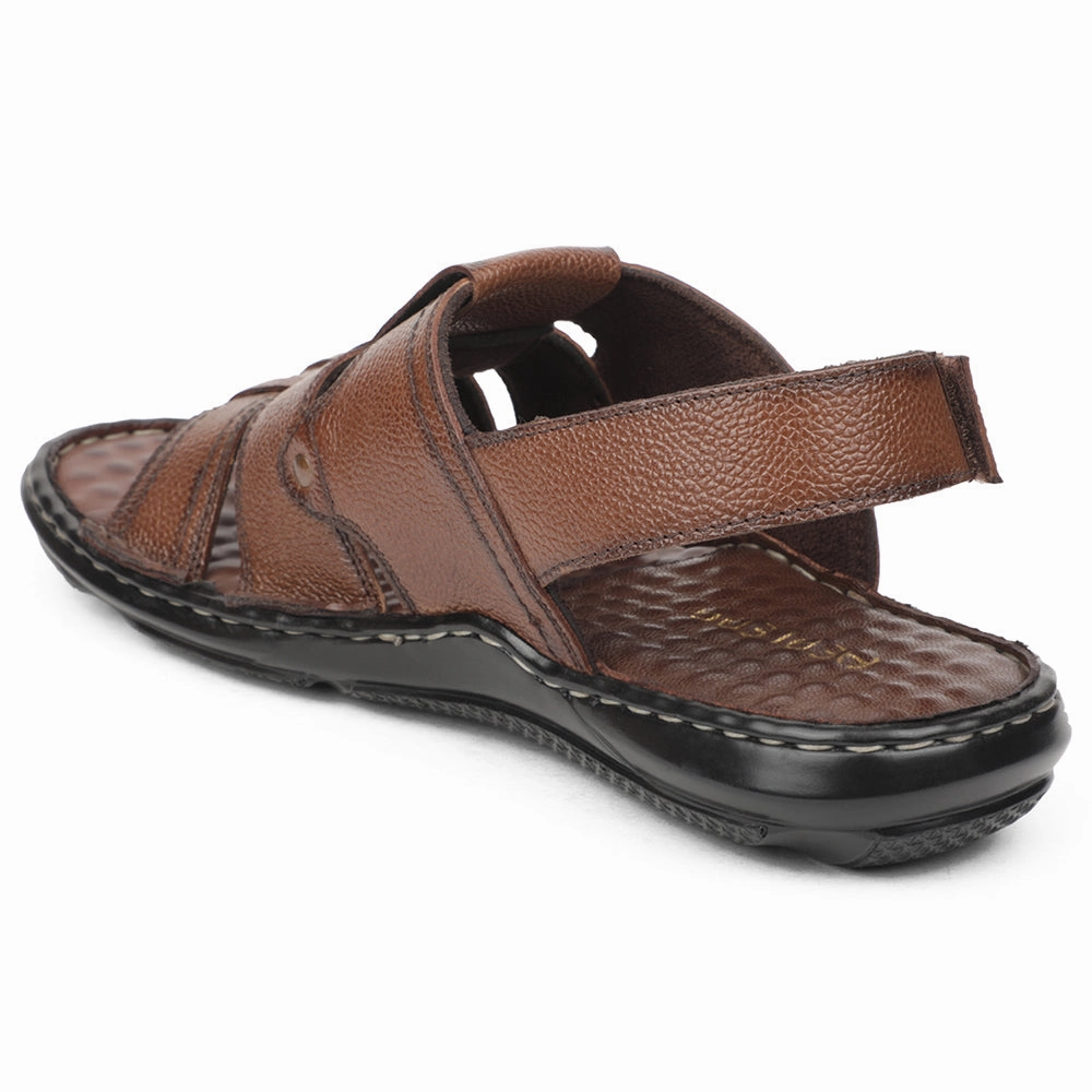 Healers Tan Casual Flat Sandal For Men DSL-5 By Liberty
