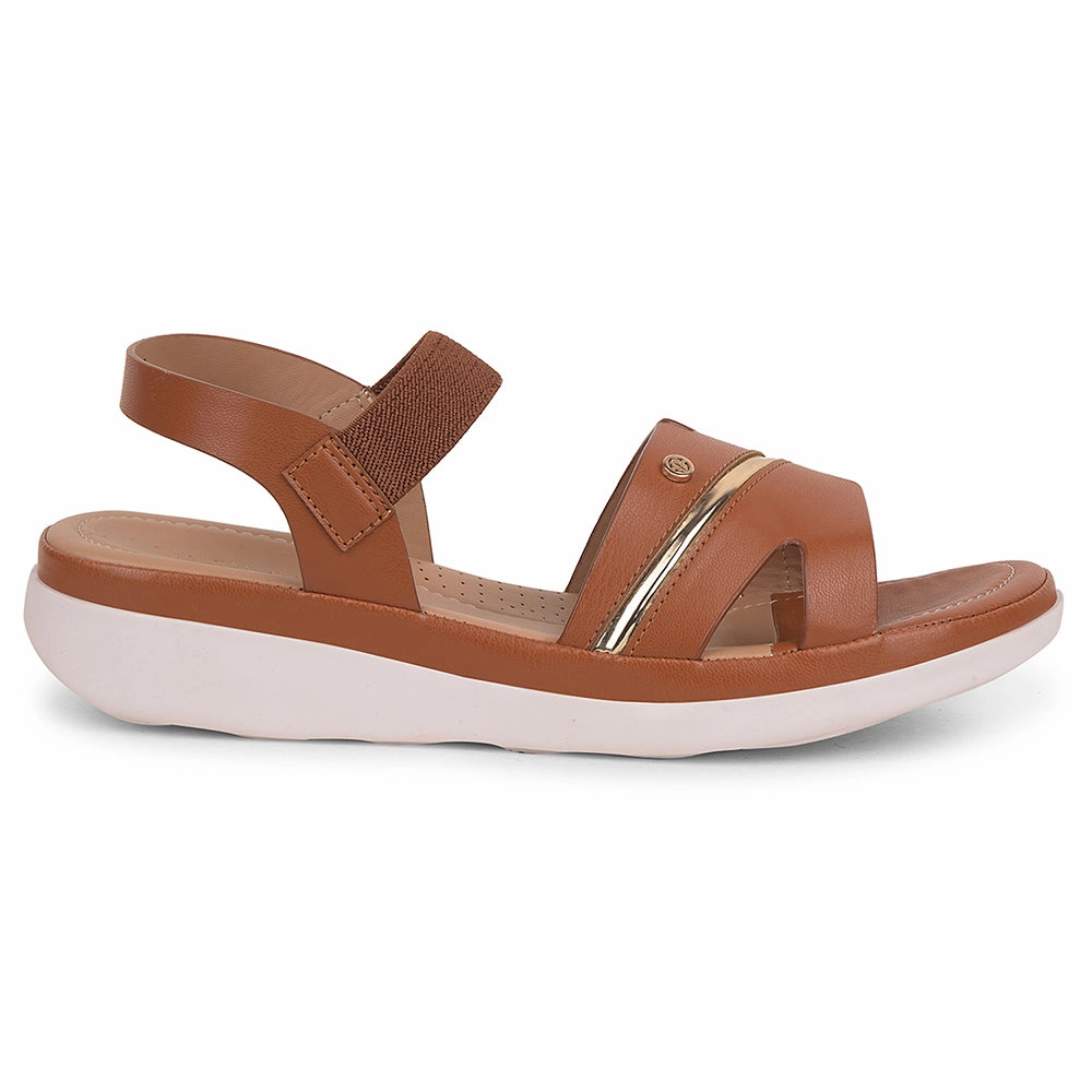Healers Tan Casual Sandal For Women JFL-31 By Liberty