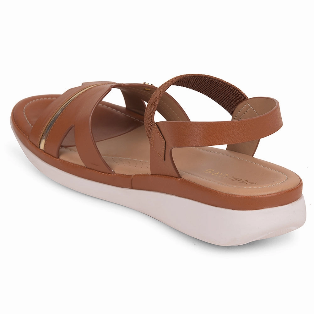 Healers Tan Casual Sandal For Women JFL-31 By Liberty