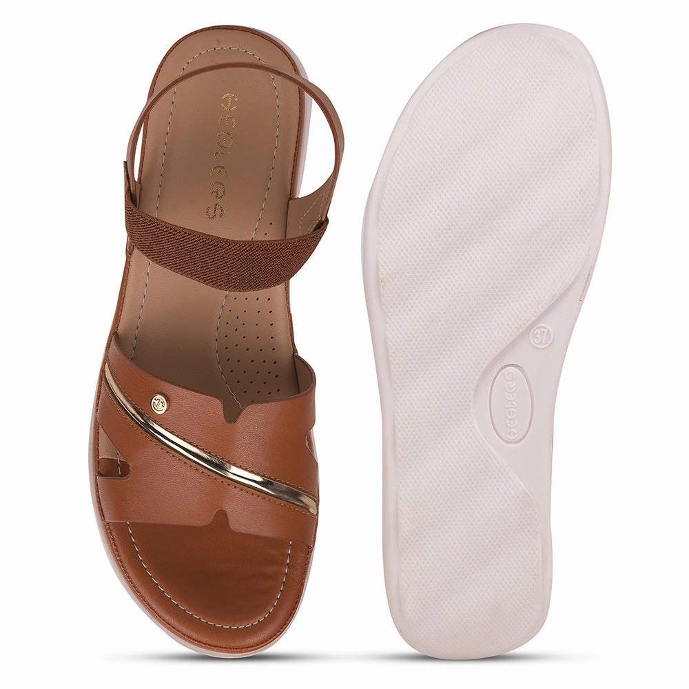 Healers Tan Casual Sandal For Women JFL-31 By Liberty