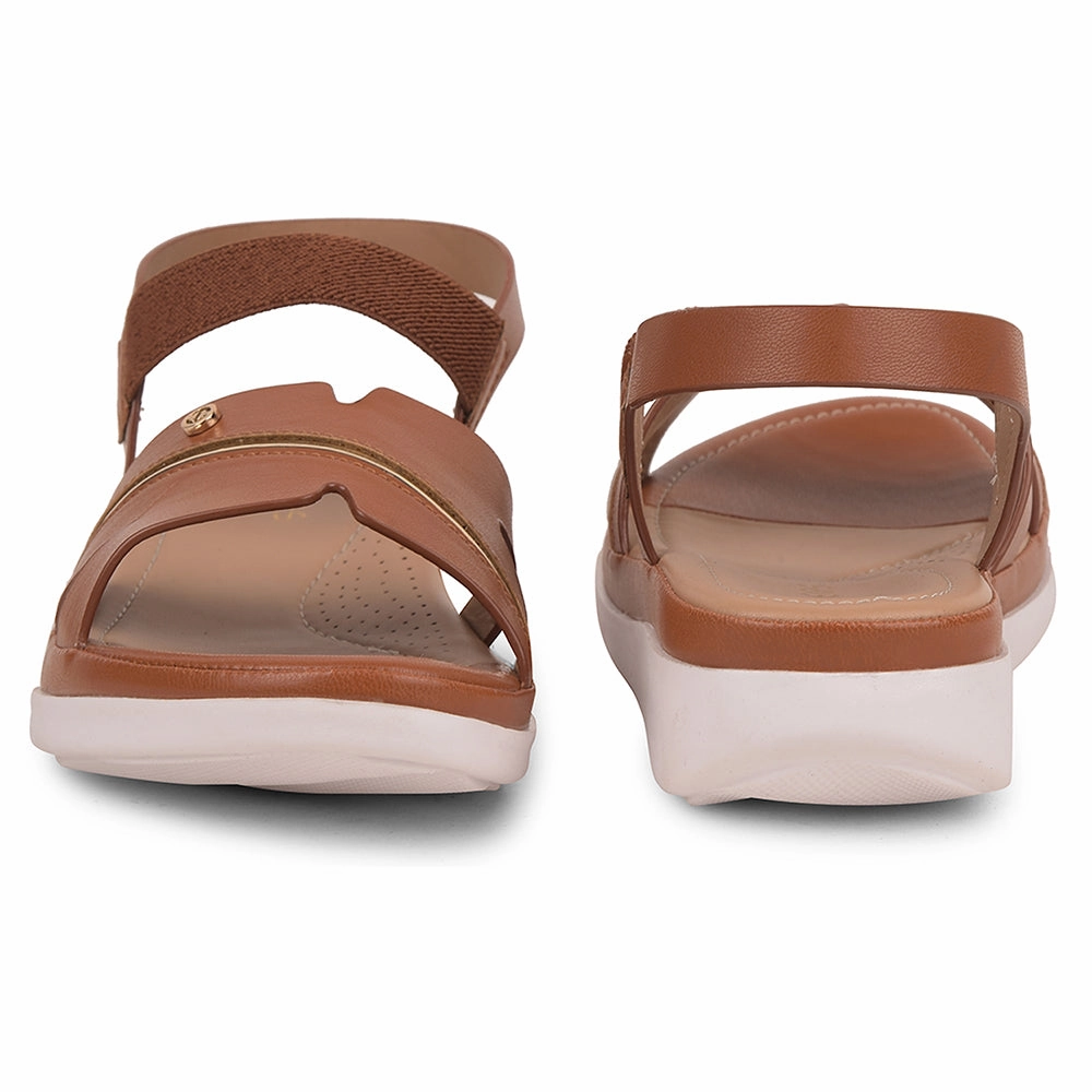 Healers Tan Casual Sandal For Women JFL-31 By Liberty