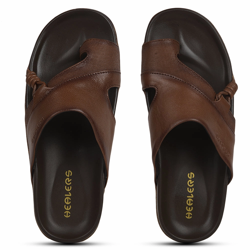 Healers Tan Casual Slipper For Men GLIMPS-2 By Liberty