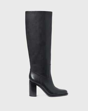 Heidi Black Leather Tall Boot