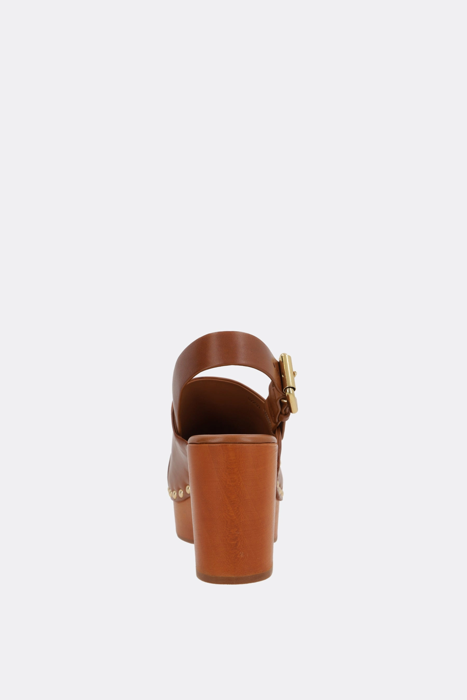 Jeannette platform clogs in shiny leather