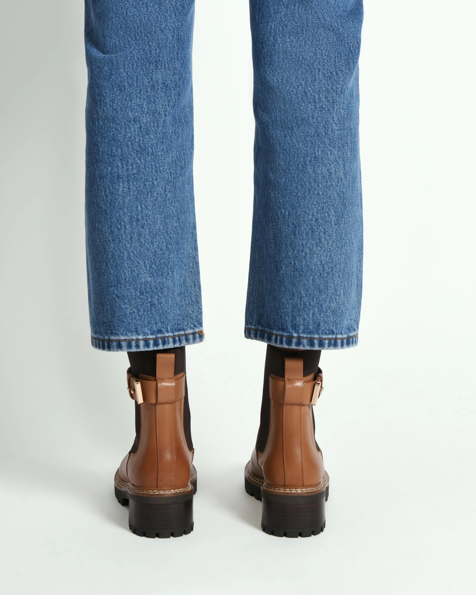 KIKO FLAT ANKLE BOOTS TRUE TAN LEATHER
