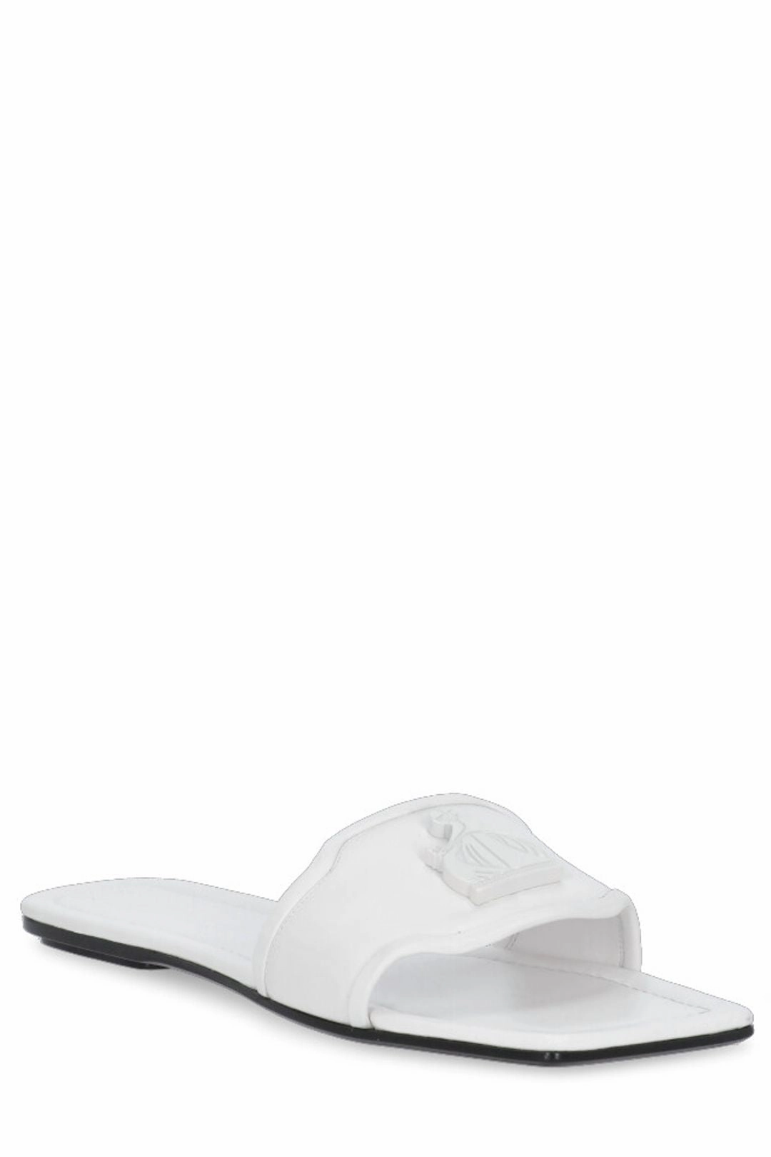Lanvin Logo Embossed Square-Toe Sandals