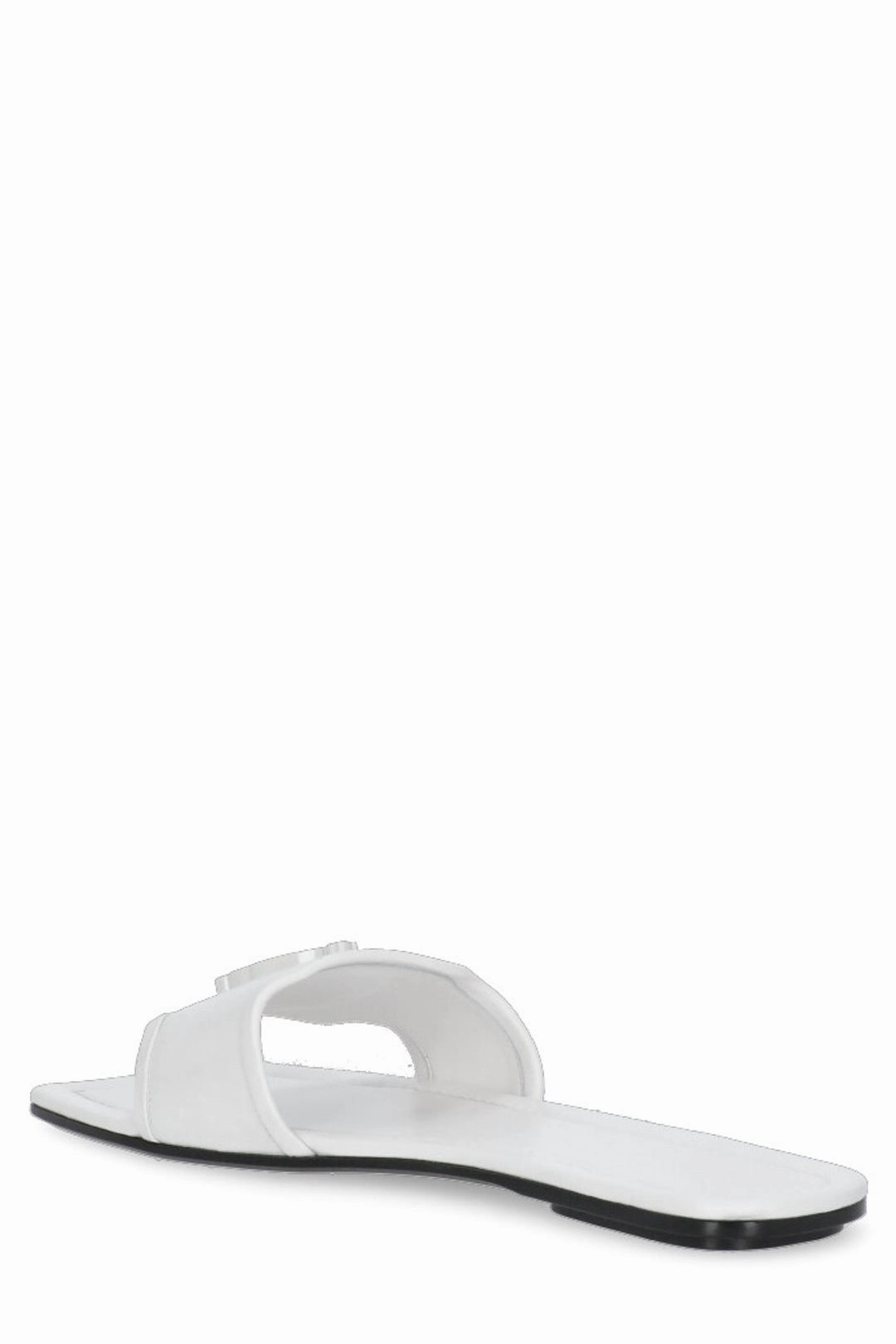Lanvin Logo Embossed Square-Toe Sandals