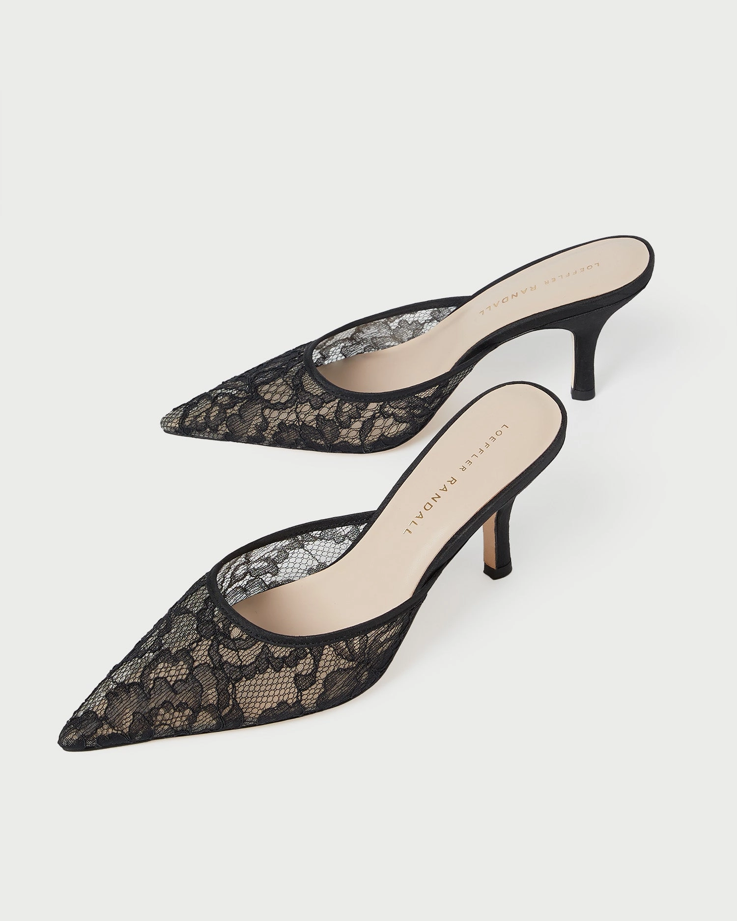 Layla Black Lace Mesh Mule