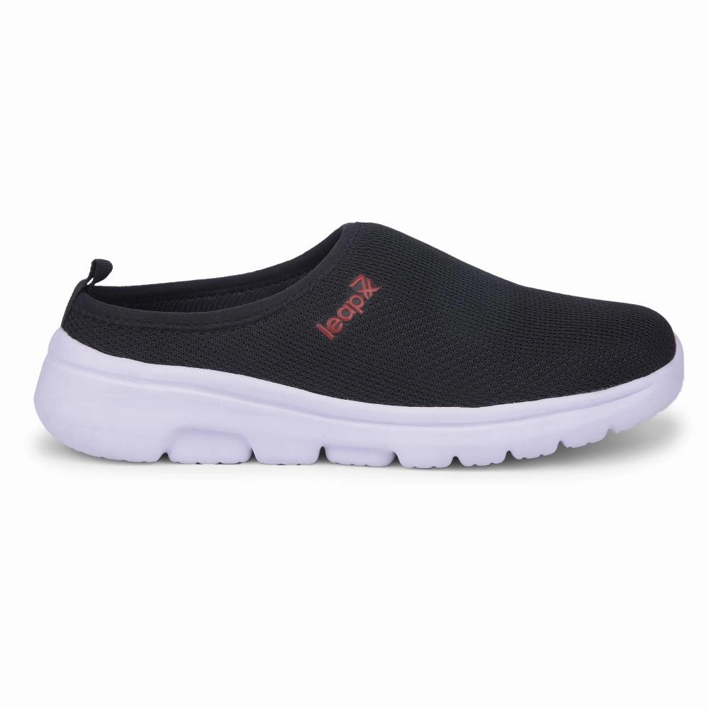 Leap7x Black Casual Mules For Women EZZIER-L2E By Liberty