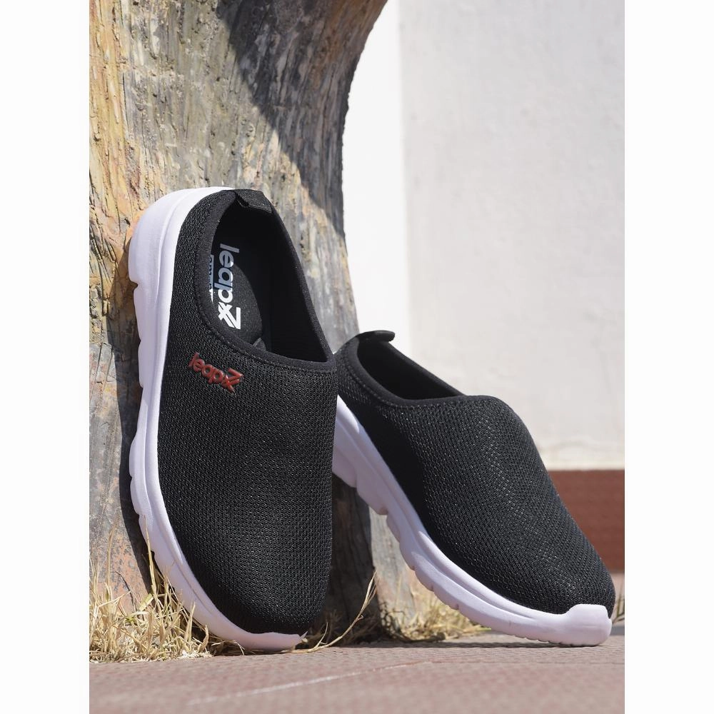 Leap7x Black Casual Mules For Women EZZIER-L2E By Liberty