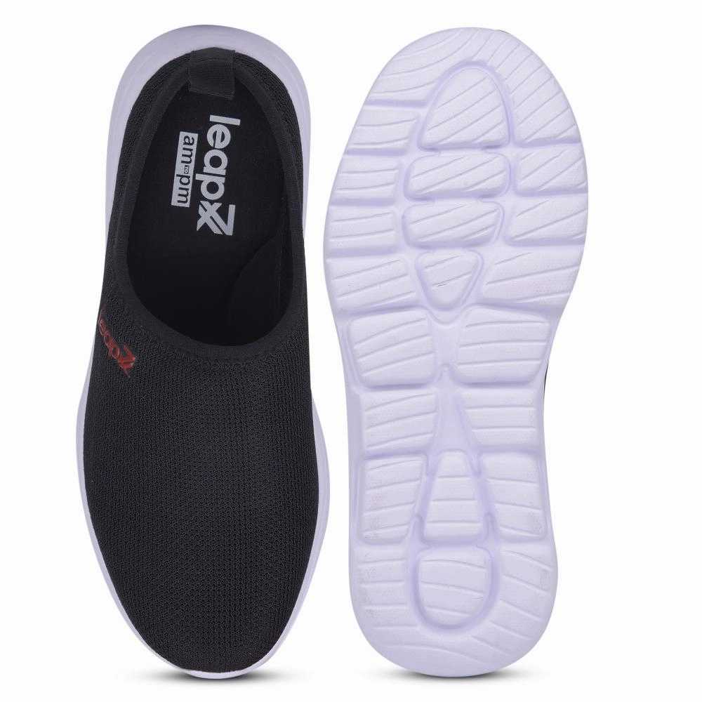 Leap7x Black Casual Mules For Women EZZIER-L2E By Liberty