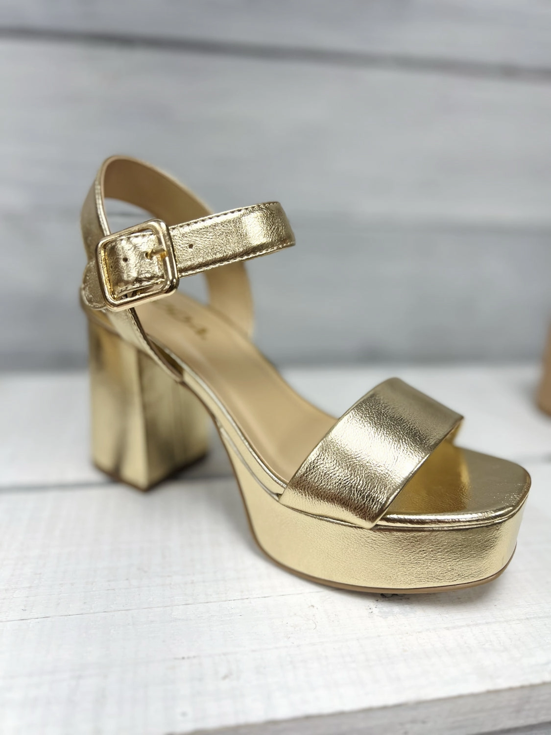 Macey Women's Open Square Toe Single Band High Heel