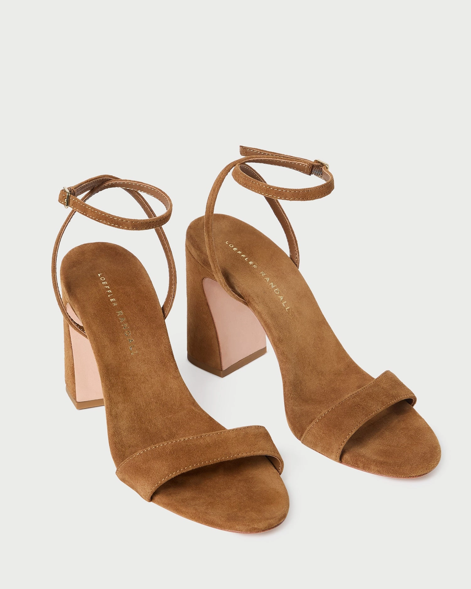 Malia Cacao Suede Curved-Heel Sandal