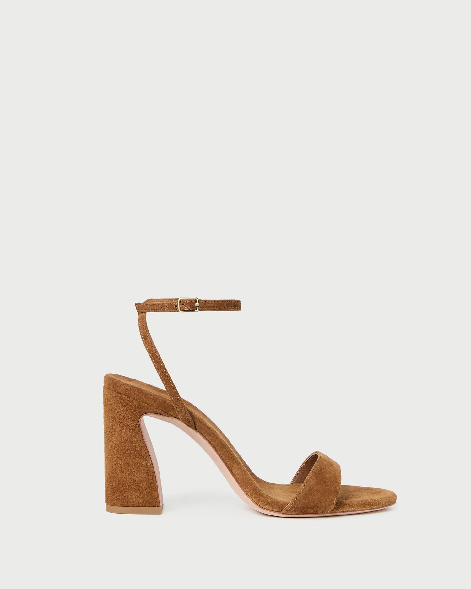 Malia Cacao Suede Curved-Heel Sandal