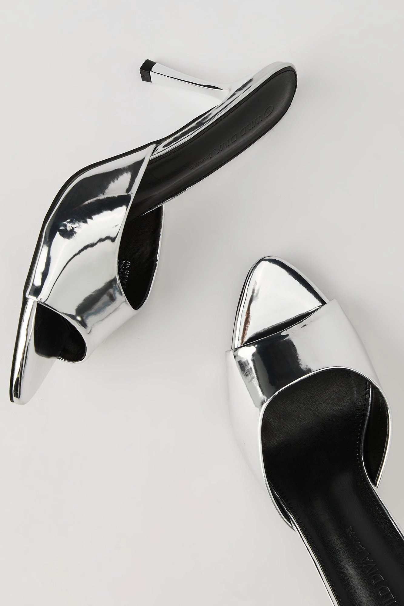 Metallic Open Toe Heel