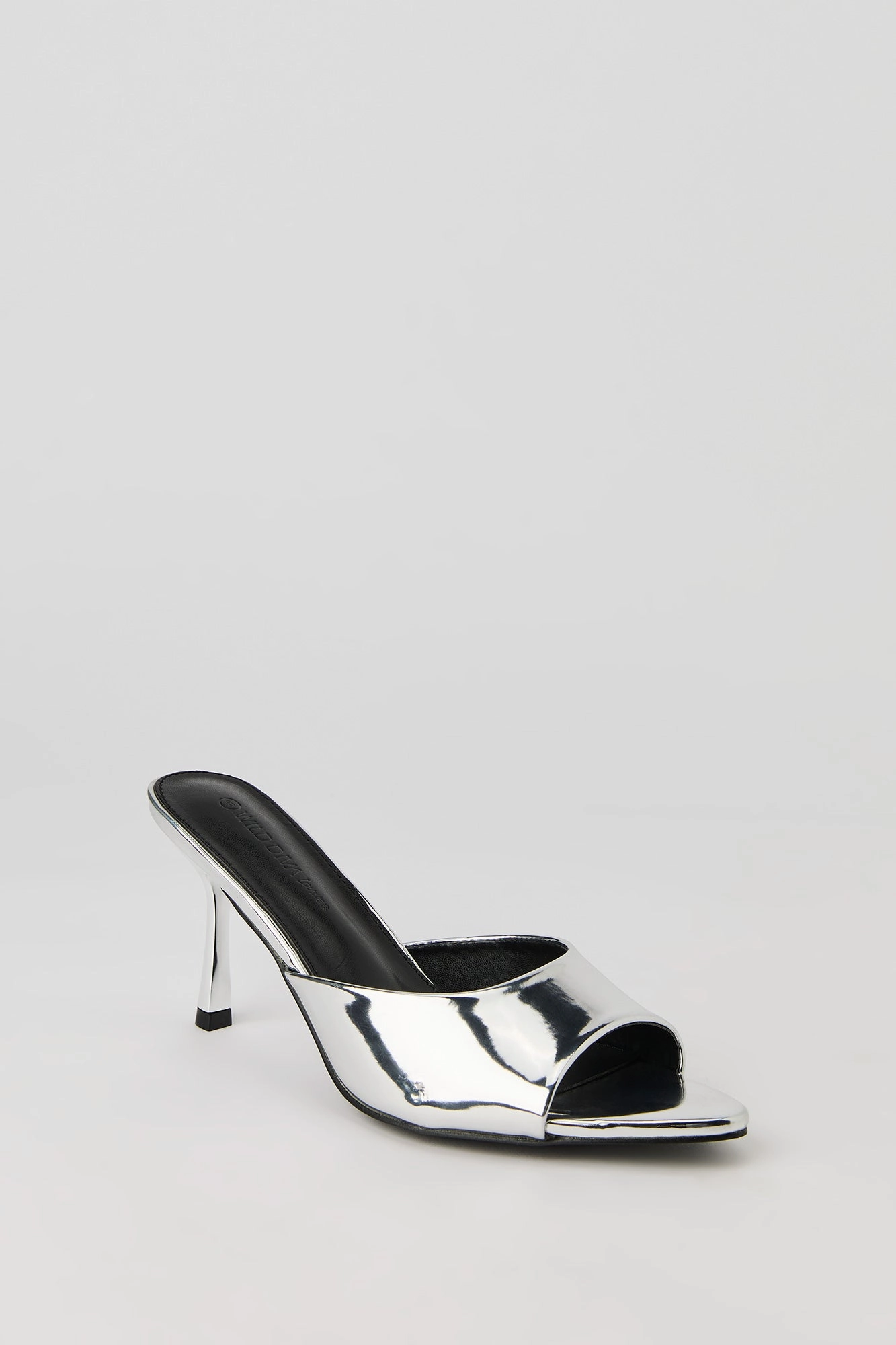 Metallic Open Toe Heel