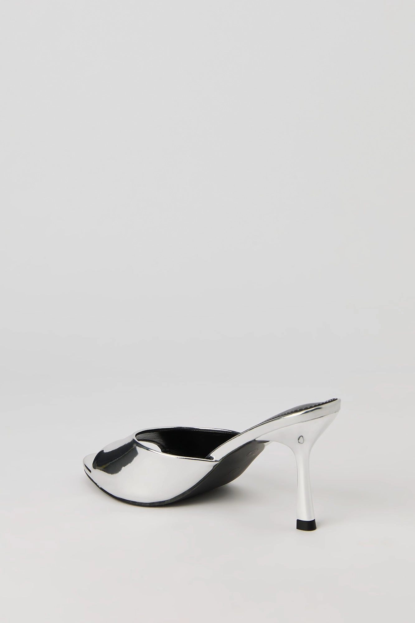 Metallic Open Toe Heel